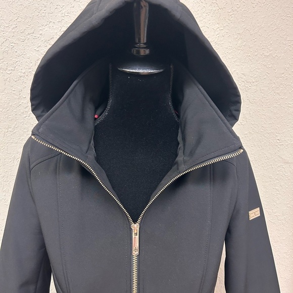 Tommy Hilfiger Black Hooded Coat - Picture 2 of 5